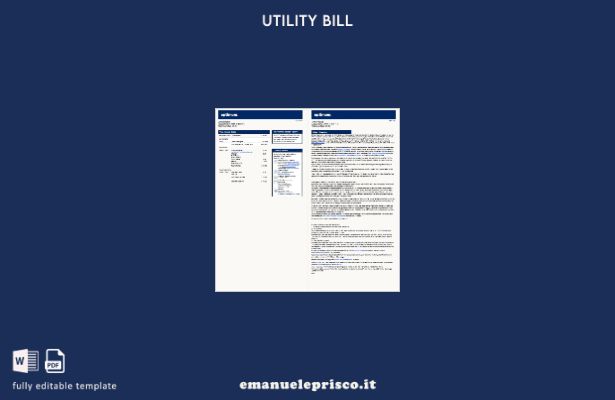 stile verificato USA Pagine di bollette ottimali, versione, modello di pagine 1